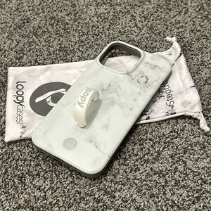 Loopy Cases White Marble - iPhone 14 Pro Max - Righty